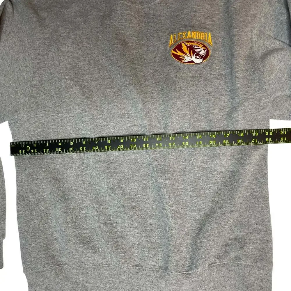 Alexandria Tigers Crewneck Sweatshirt L Gray Jerzees